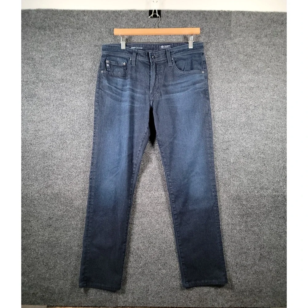 AG Adriano Goldschmied The Everett Slim Straight Dark Wash Jeans Mens 32x29*